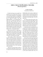 DƯỢC LÝ HỌC DI TRUYỀN (DƯỢC LÝ HỌC GEN) pptx