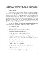 Rèn luyện cho học sinh một số phương pháp chứng minh đẳng thức, bất đẳng thức