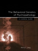 the behavioral genetics of psychopathology a clinical guide - kerry l. jang