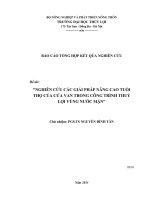 Nghiên cứu các giải pháp nâng cao tuổi thọ của cửa van trong công trình thuỷ lợi vùng nước mặn