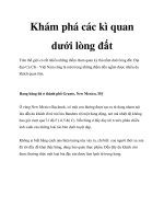 Khám phá các kì quan dưới lòng đất ppt