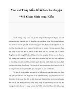 Vào vai Thúy kiều để kể lại câu chuyện “Mã Giám Sinh mua Kiều ppt