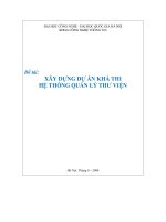 LUẬN VĂN: XÂY DỰNG DỰ ÁN KHẢ THI HỆ THỐNG QUẢN LÝ THƯ VIỆN pdf