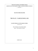 The place-names of Dong Anh = Địa danh Đông Anh