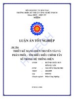 Thiết kế mạng điện truyền tải và phân phối  tìm hiểu điều chỉnh tần số trong hệ thống điện