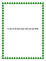 6 căn cứ để bạn chọn sofa cho gia đình ppt
