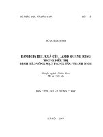 Đánh giá hiệu quả của laser quang đông trong điều trị bệnh hắc võng mạc trung tâm thanh dịch