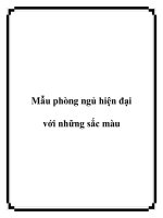 Mẫu phòng ngủ hiện đại với những sắc màu potx