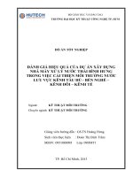 Đánh giá hiệu quả của dự án xây dựng nhà máy xử lý nước thải Bình Hưng trong việc cải thiện môi trường nước lưu vực kênh tàu hủ - Bến Nghé - Kênh Đôi - Kênh Tẻ.