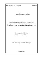 Yếu tố khúc xạ trong lác cơ năng ở trẻ em Hình thái lâm sàng và điều trị
