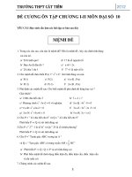 Đề cương ôn tập chương 1   2 đại số 10   trường THPT cát tiên 2012
