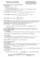 ĐÁP ÁN VÀ ĐỀ THI THỬ ĐẠI HỌC - TRƯỜNG THPT NGUYỄN HUỆ - ĐẮK LẮK - ĐỀ SỐ 113 pdf