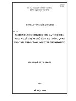 Nghiên cứu cơ sở khoa học và thực tiễn phục vụ xây dựng mô hình hệ thống quan trắc khí theo công nghệ telemonitoring