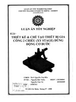 Thiết kế và chế tạo thiết bị gia công 2 chiều ( XY stage) dùng động cơ bước