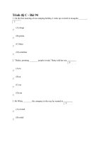Đề thi và đáp án tiếng anh trình độ C - Đề 94 doc