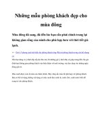 Những mẫu phòng khách đẹp cho mùa đông pptx