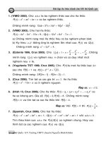 bài tập chuyên đề  đa thức