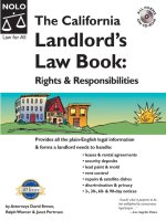 the california landlord's law book, rights and responsibilities 11th (2005)
