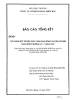 nghiên cứu biện pháp thâm canh bông cao sản với bấm ngọn sớm ở mường lát, thanh hóa