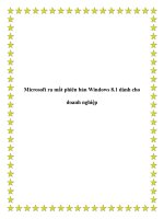 Microsoft ra mắt phiên bản Windows 8.1 dành cho doanh nghiệp docx