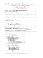 các câu hỏi phụ trong bài toán khảo sát