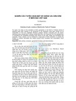 Nghiên cứu tuyển chọn một số giống vải chín sớm ở miền Bắc Việt Nam pptx