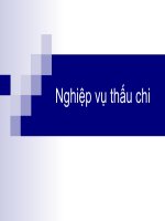 Nghiệp vụ thấu chi Nghiệp vụ ngân hàng Thương Mại (Bài giảng)
