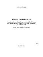 Nghiên cứu, thiết kế chế tạo khuôn ép ngói phụ kiện cho dây chuyền sản xuất ngói màu gia cường sợi