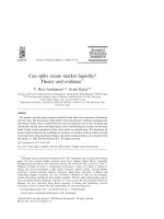 anshumana and kalay - can splits create market liquidity - theory and evidence