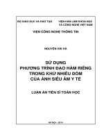 Sử dụng phương trình đạo hàm riêng trong khử nhiễu đốm của ảnh siêu âm y tế