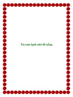 Trị cảm lạnh nhờ đồ uống potx