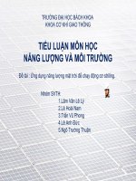 Ứng dụng năng lượng mặt trời để chạy động cơ striling.