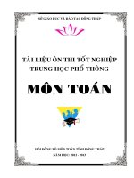 Hướng dẫn ôn thi TN THPT 2012 -2013 môn Toán