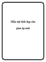 Mẫu nội thất đẹp cho gian áp mái doc