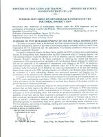 tóm tắt thông tin tiếng anh LATS GIẢI QUYẾT TRANH CHẤP VỀ CHỐNG BÁN PHÁ GIÁ TRONG KHUÔN KHỔ WTO VÀ SỰ THAM GIA CỦA CÁC NƯỚC ĐANG PHÁT TRIỂN VÀ VIỆT NAM – NHỮNG VẤN ĐỀ LÝ LUẬN VÀ THỰC TIỄN