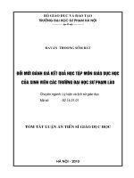 Đổi mới đánh giá kết quả học tập môn giáo dục học của sinh viên các trường Đại học Sư phạm Lào