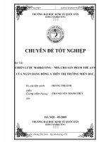 Chiến lược marketing – mix cho sản phẩm thẻ ATM của ngân hàng đông á trên thị trường miền bắc