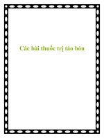 Các bài thuốc trị táo bón pptx