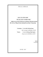 Nghiên cứu cải tiến chế độ báo cáo thống kê tổng hợp áp dụng đối với các cục thống kê tỉnh, thành phố