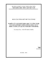 Nghiên cứu giải pháp khoa học công nghệ xây dựng đê biển chống được bão cấp 12 triều cường (từ quảng ninh đến ninh bình)