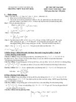 ĐÁP ÁN VÀ ĐỀ THI THỬ ĐẠI HỌC - TRƯỜNG THPT NGUYỄN HUỆ - ĐẮK LẮK - ĐỀ SỐ 110 pdf