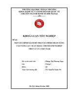 Một số chính sách hỗ trợ tài chính nhằm nâng cao năng lực xuất khẩu cho doanh nghiệp vừa và nhỏ Việt Nam