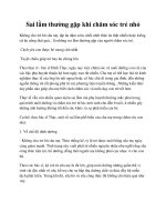 Sai lầm thường gặp khi chăm sóc trẻ nhỏ potx