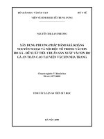 Xây dựng phương pháp đánh giá kháng nguyên ngoại và nội độc tố trong vắcxin ho gà - đề xuất tiêu chuẩn sản xuất vắcxin ho gà an toàn cao tại Viện Vắcxin Nha Trang