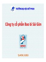 tiểu luận công ty cổ phần bao bì sài gòn