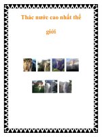 Thác nước cao nhất thế giới ppt