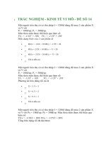TRẮC NGHIỆM - KINH TẾ VI MÔ - ĐỀ SỐ 14 pptx