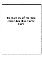Tự chăm sóc để cải thiện chứng đau nhức xương khớp potx