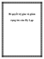 Bí quyết trị gàu và giảm rụng tóc của Hy Lạp pdf