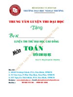 đề thi thử đại học môn toán 2014